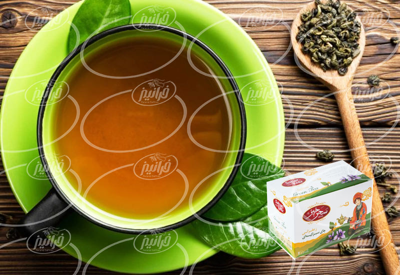 سایت خرید چای سبز زعفرانی با برند سحرخیز