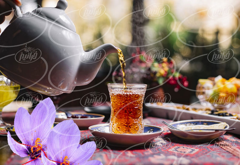 قیمت ارزان چای زعفران قاشقی در کشور 